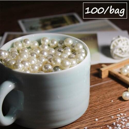 100 pieces 9-10mm Simulation Pearls Photographing Props 100pcs/bag Pearls Product Jewelry Photo Background Decoration No Hole