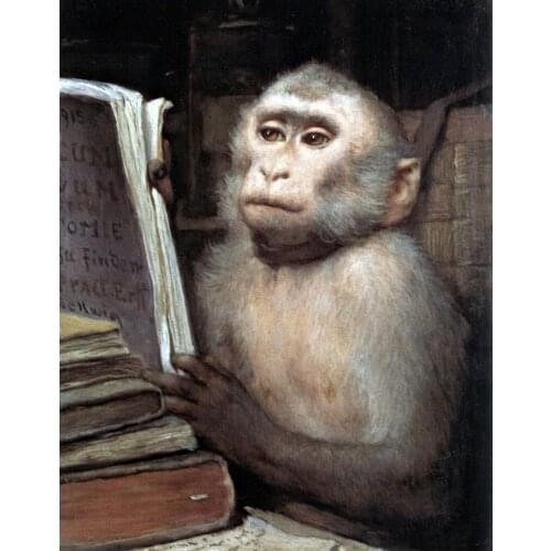 Monkey Art Film Print Silk Poster Home Wall Decor 24x36inch