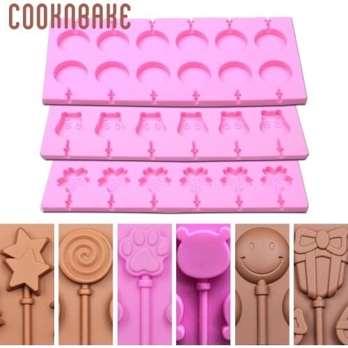 COOKNBAKE Silicone Mold for Lollipop Candy cake form silicone Lollipops baking molds Cake Decorated candy Chocolate pastry mould