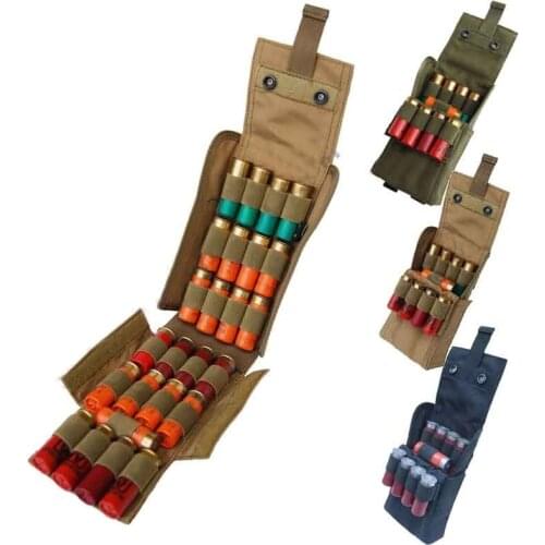 Tactical 25 Round Ammo Shell Pouch 12 Gauge Molle Waist Bag Shooting Gun Bullet Holder Rifle Cartridge Hunting Accessories