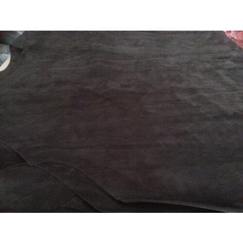 1.2mm split suede leather / black fur turned whole skin / eco-friendly beef tendon cow leather fabric/ genuine leather material