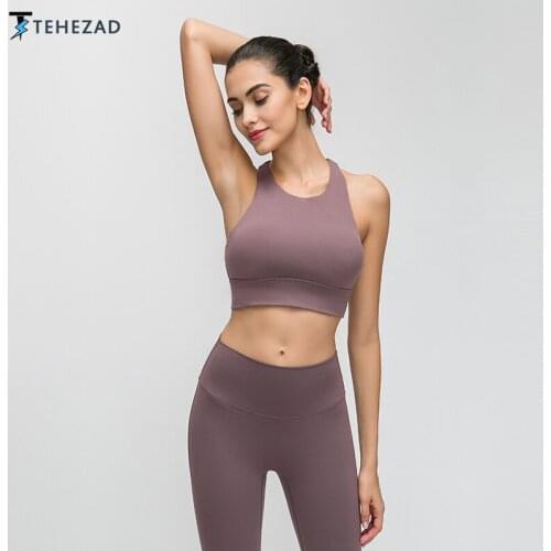 TEHEZAD Women Yoga Sport Bra Gym Large Size Push Up Clothing Fitness feminine lingerie crop Top Running Ladies Female Underwear