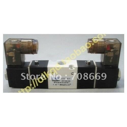 3V120-06 AC 110V 3Port 2Position 1/8" BSP Double Solenoid Pneumatic Air Valve
