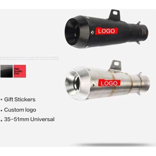 51mm Right & Left Motorcycle Exhaust Pipe Universal Escape Moto FOR CRF230 GSR600 CB650F R6 GSXR750 CBR500RR ZX6R ER6N