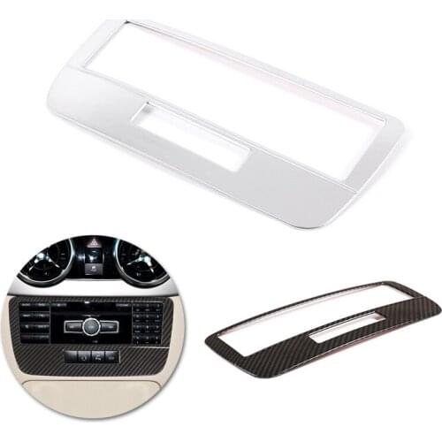For Mercedes Benz GLK X204 2013 2014 Car Accessories Center Console Voice Mode Panel Frame Cover ABS Chrome Decor