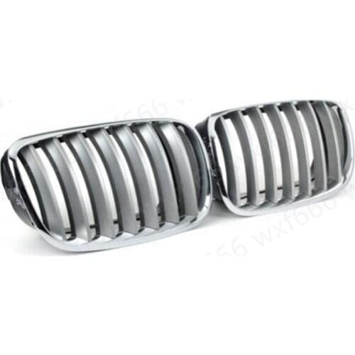 Car Silver net Plating grid Suitable for X5b mwX6 E70 30i 35i 40i 4.8 Decorative grille Front bumper wind net Ventilation grille