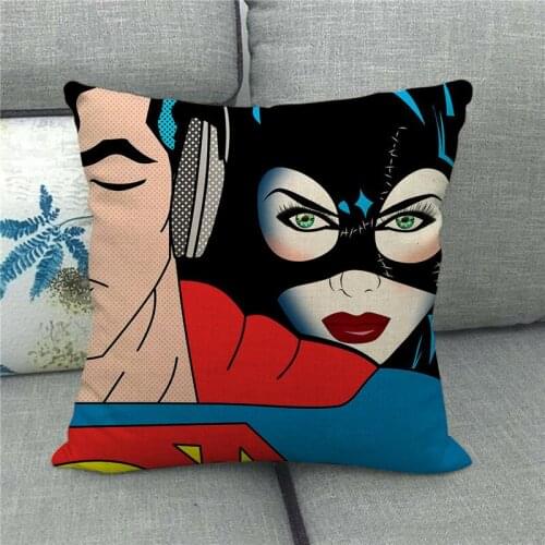American Comic Beauty Series Cushion Cover Cartoon Character Linen Pillowcase Decorative Pillow Covers