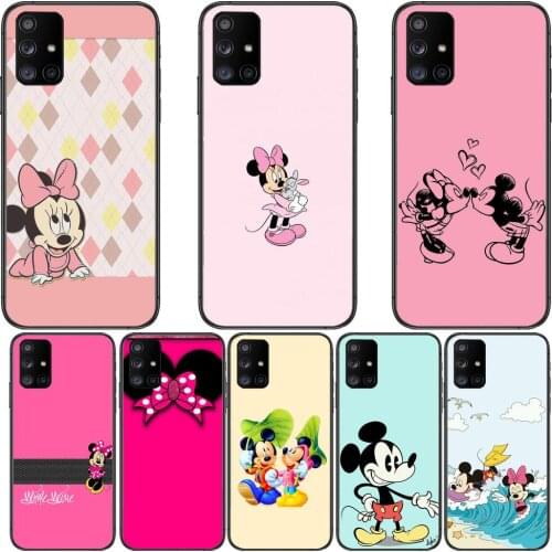 Disney Mickey Minnie Mouse Phone Case Hull For Samsung Galaxy A50 A51 A20 A71 A70 A40 A30 A31 A80 E 5G S Black Shell Art Cell Co