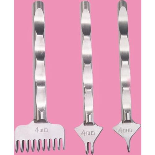 3/4/5/6mm polised Anti slip and Anti rust Leather Craft Punching Hole Tool Leather Stitching Sewing Punches Stitching Punch