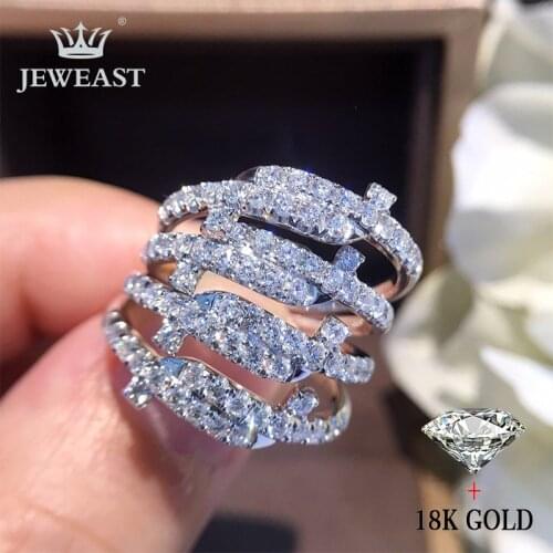 Natural Diamond 18K Gold Pure Gold Ring Beautiful Gemstone Ring Good Upscale Trendy Classic Party Fine Jewelry Hot Sell New 2020