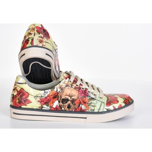 Digital Edition WOMENS SNEAKERS SPORTS SHOES WITH FLORAL SKULL PATTERN Casual Soft Soled Woman Man Kids Shoes Summer Beach