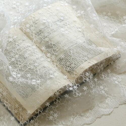Eugene yarn embroidery material White embroidery tissu Handmade dress for wedding dress and cheongsam patchwork