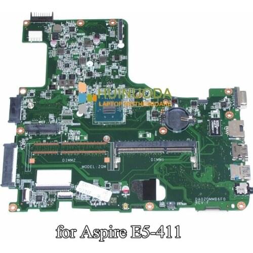 NOKOTION DA0ZQMMB6F0 Mainboard For acer Asipre E5-411 laptop motherboard SR1W3 N2930 CPU onboard DDR3
