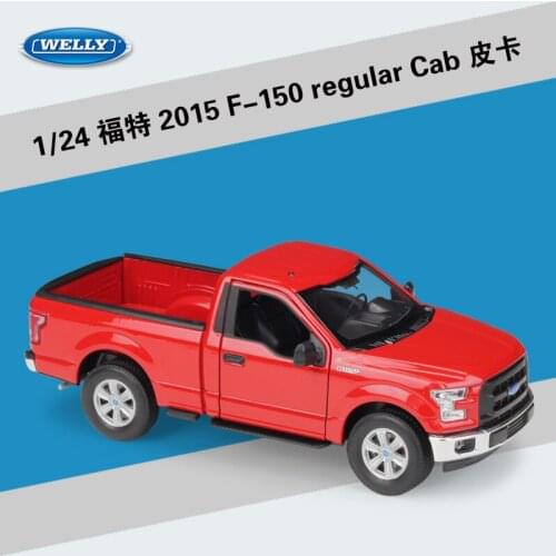 Welly 1:24 2015 Ford F-150 regular Cab red alloy car model Diecasts & Toy Vehicles Collect gifts Non-remote control type