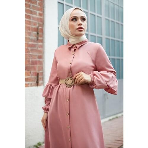 Muslim Dress With Belt Women 2021 Muslim Hijab Dubai Ladies Turkish Dress Abaya Long Dresses for Women Autumn european clothing