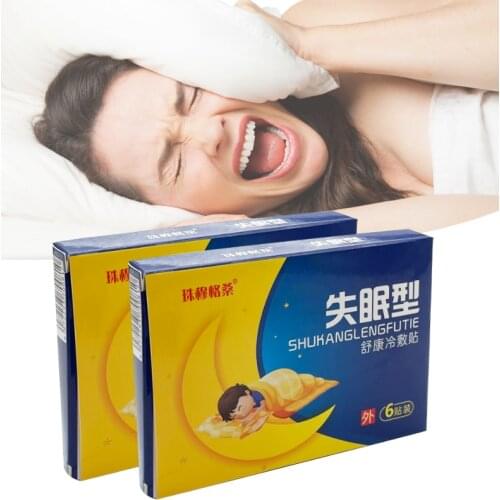 6PCS Insomnia Stickers Improve Sleep Quality Help Sleeping Patch Relief Stress Anxiety Relax Medical Massage Plaster