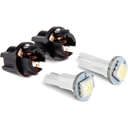 New 10Pcs T5 LED Twist Socket PC74 Instrument Panel Cluster Super Bright Low Consumption Replacement Socket Lamp Holder#294310