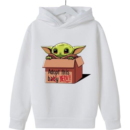 New Baby Yoda Printed Cute Grogu Hoodies Casual Children Hoodie Fashion Teen Hoodies Sweatshirt Fall Clothes for Toddler Girls
