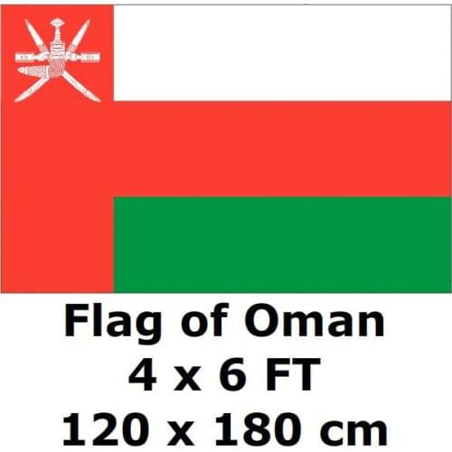 Oman Flag 120 x 180 cm 100D Polyester Large Big Omani Flags And Banners National Flag Country Banner