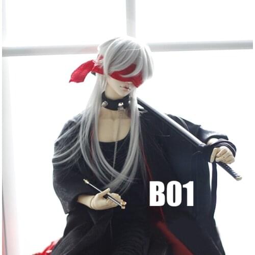 BJD Doll Wig Long straight hair for 1/3 uncle Silver wig Superior quality mohair Wig Doll accessories