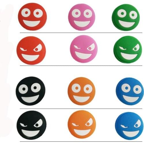 Powerti 50pcs Tennis Racket Vibration Dampener-smile Anti Shock Rubber Damper Tennis Saves