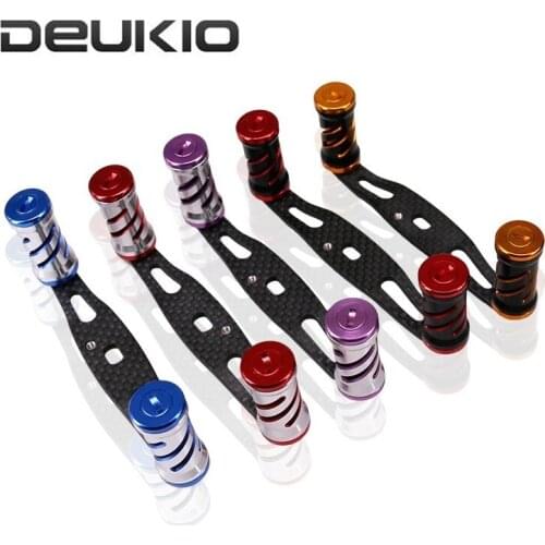 Carbon Fiber Bent Fishing Reel Handle Ultralight Crank Rocker for Baitcasting Spinning Reels Fishing Tackle Tool with Fittings