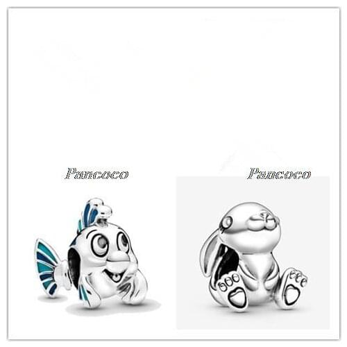 Authentic 925 Sterling Silver Charm Daisy The Rabbit Charm Bead Fit Women Pandora Bracelet & Necklace Jewelry