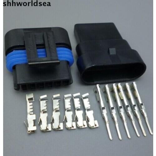 Shhworldsea 2sets 6 Pin 1.5MM Car Sensor plug Auto connector Distributor Module and Idle Air Control IAC Valve Repair Connector