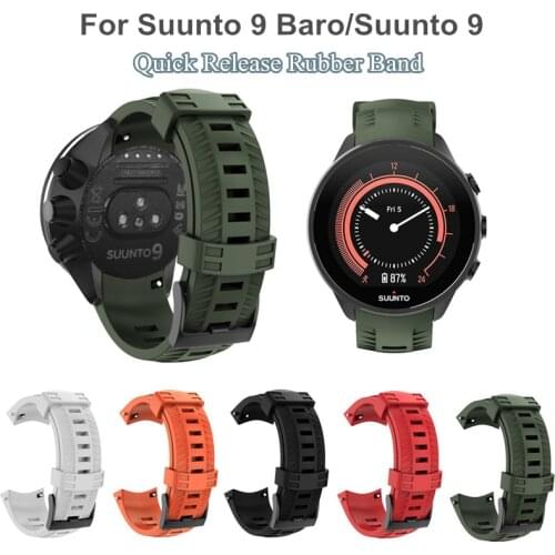 Sprot Silicone Watch Band Strap for Suunto 9/Suunto 9 Baro Copper/Sunnto Spartan/Suunto Sport Baro/D5 Quick Release Rubber Wrist