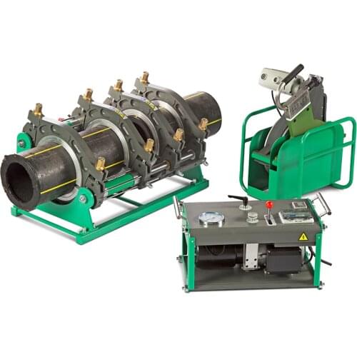 Butt fusion welding machine for connecting water pipe together during a new building water supplies project