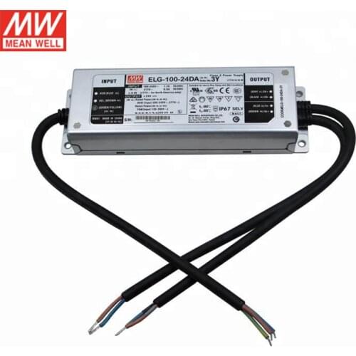 MEAN WELL ELG-100-24DA-3Y 96W 4A 24V Dimmable LED Power Supply 24V DC waterproof IP67 Meanwell DALI dimming led driver