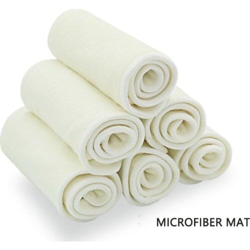 10 pcs 3 layers microfiber Newborn Liner Insert For Baby Cloth Diaper Nappy Natural Bamboo Washable