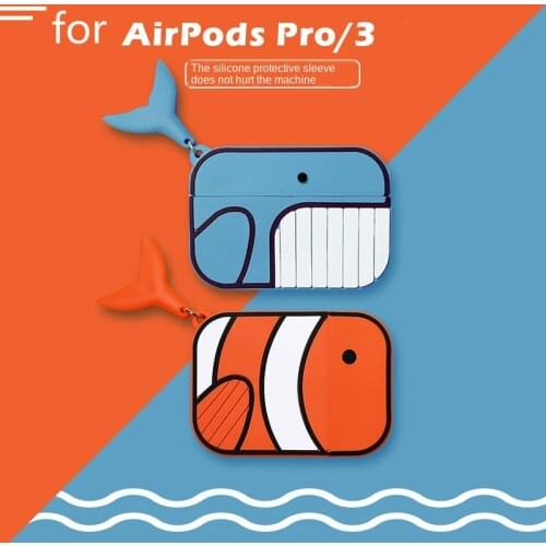 Cartoon clown fish for Airpods pro protective cover cute for apple wireless bluetooth headphone cover