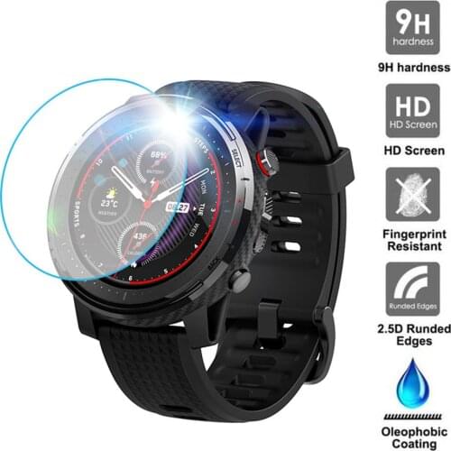 1/3PC Clear Film Tempered Glass Screen Protector for Huami AMAZFIT Smart Sport Watch 3 Protective Cover accessories #829