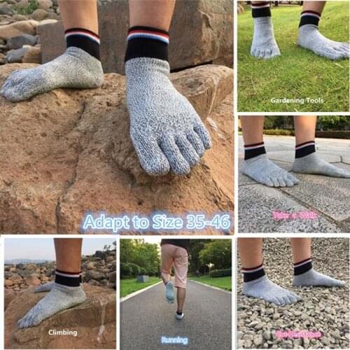 1 Pair New High Quality Comfortable 5 Toe Separated Socks Non Slip Yoga Stockings Hiking Running Climbing Arefoot Socks
