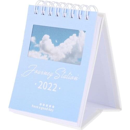 1 Pc 2022 Mini Calendar for Desktop Dual Daily Schedule Table Planner Yearly Agenda Organizer Office