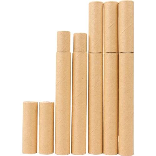 200pcs/lot Black Kraft Paper Incense Tube Incense Barrel Small Storage Box for pencil Joss Stick Convenient Carrying 20.7x2.1cm