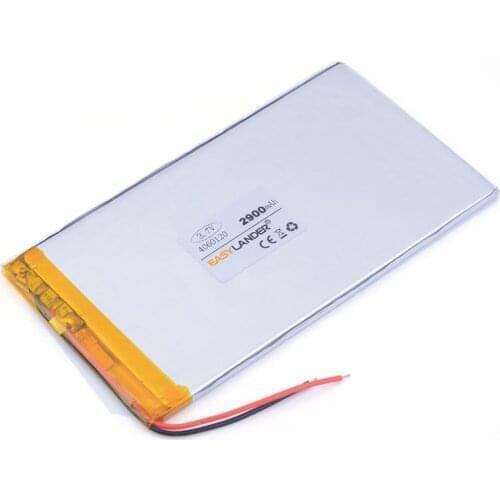 3.7 V lithium polymer battery 4060120 tablet battery 2900 mah mobile power for mp3 MP4 MP5 Speaker E-book tablet pc toys