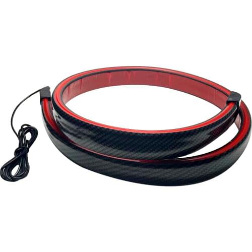 Car LED Trunk Brake Lights Flexible Turn Signal Lamp Waterproof Strips Carbon Fiber 130cm Universal Brake Lamp Auto LED Spoilers