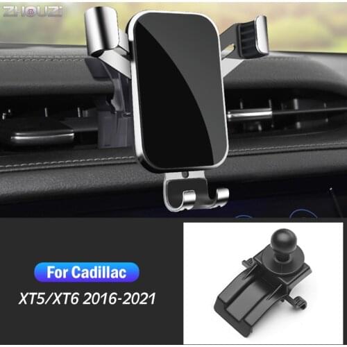 Car Mobile Phone Holder For Cadillac XT5 XT6 2016 2017 2018 2019 2020 2021 GPS Stand Gravity Navigation Bracket Car Accessories