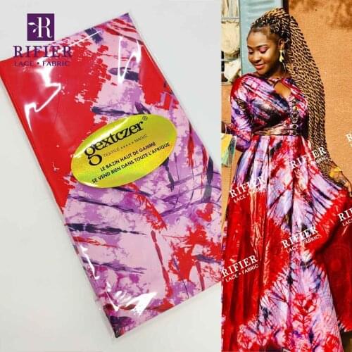 Shiny Printed Bazin Riche Gextczer For Men Or Women Daily Clothing Latest Basin Riche Brocade 5 Yards Soft Lace Materials