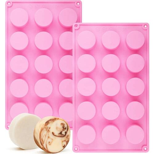 SILIKOLOVE Cylinder Silicone Soap Mold Round Silicone Molds for Handmade Soap Making, Lotion Bars, Bath Bombs, Chocolate, Cake