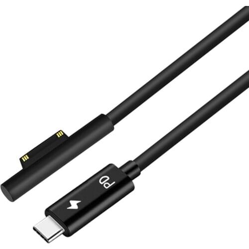 1.5M/4.9FT Type-C to surface pro 5 PD Emulator Charging Line,USB-C male head generation attraction line,PD fast charger