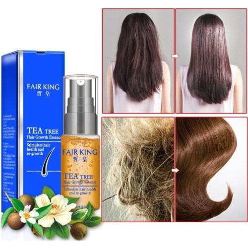 20ml Powerful Hair Growth Essence Product Treatment Anti-Hair Loss Thick Hair Fast Growing Tea Tree Essential oil Natural
