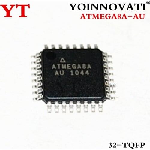 5pcs ATMEGA8A-AU ATMEGA8A 8-Bit 16MHz 8KB (4K x 16) FLASH 32-TQFP IC