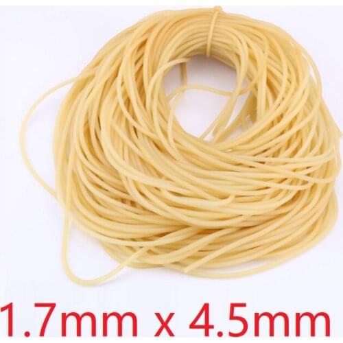 ID 1.7mm x 4.5mm OD Nature Latex Rubber Hoses Flexible Pipe High Resilient Elastic Surgical Medical Tube Soft Slingshot Catapult