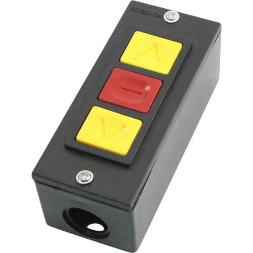 Push Button Switches Rolling Door Up Down Stop 3 Button Black Plastic Shell Push Button Switch
