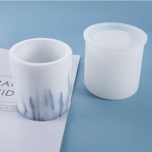 Creative Pen Holder Silicone Casting Mold Decorative Crafts DIY Epoxy Resin Mould Table Storage Pen Holder Boxes Making Mould