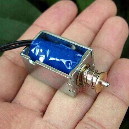 DC 12V Micro DC Solenoid Electromagnet Push Pull Type Impact Electric Magnet For Household Appliances Spring Magnet
