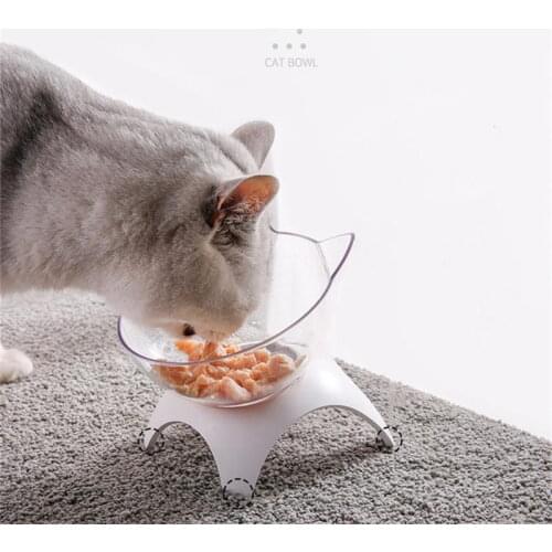 Cat Bowl Non Slip Dog Bowls Pet Feeding Water Bowl Travel Food Container Single Transparent Kitten Drinking Puppy Food Products